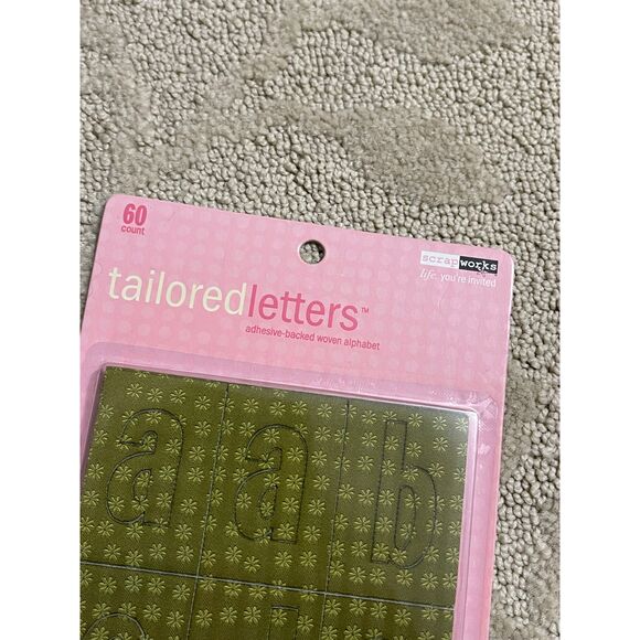 🎀Scrap Works Tailored Letters Adhesive Woven Alphabet Stickers - Picture 2 of 3